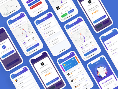 Ovlet - Taxi Mobile App UI Kit mobile apps online taxi taxi online taxi ui kit ui ui kit ui kit design ui kits ux