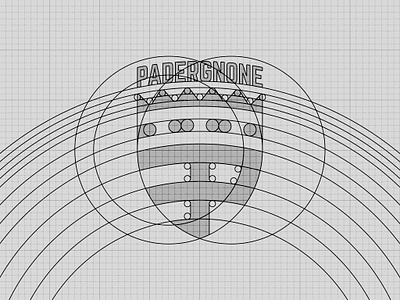 Padergnone Football Club - Geometry brand brand design branding club construction design drawing football geometry grid icon identity illustration logo logo design mark scudetto soccer sport vector