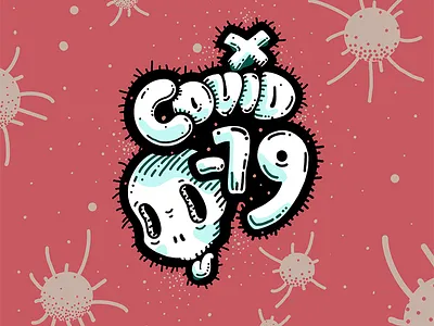 Diseased type hand lettering illustration procreate type