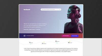 Lets Lunch Profile Page design profile profile design profile page web web design website