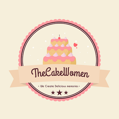 TheCakeWomen Logo adobe backery brand design branding cake cake logo cake shop cakes food homemade illustrator instagram logo logo design logotype ui uiux vectors