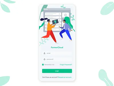 Smartfarm Login agtech app branding design logo ui ui ux uidesign userinterfacedesign ux