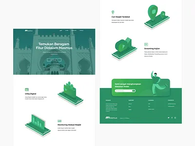 Fitur-Fitur Masmus design home islamic logo typography ui web webdesign website website design