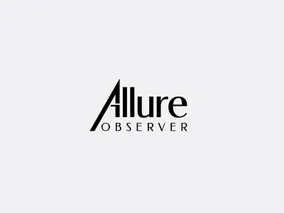 Allure Observer Logo branding brandmark design flat logo logodesign logodesigner logomark minimal type typography