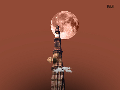 Delhi cities concept design design dribble dribble invite graphic design illustration new photoshop photoshopart poster
