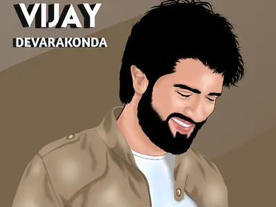 Vijay Devarakonda 1 3d actor art artwork brush design drawing glow graphics illustration movie painting pencil portrait tracing vector vector art