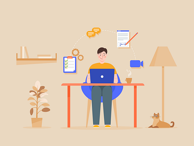 online training adobe banner design blog post flat illustration illustrator jotform online training