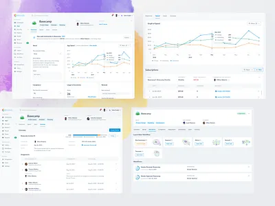 Blissfully App Management admin panel card minimal dashboard dashboard design illustration onboarding platform page product design product page project management saas management saas platform ui trends user management vector web design workflow