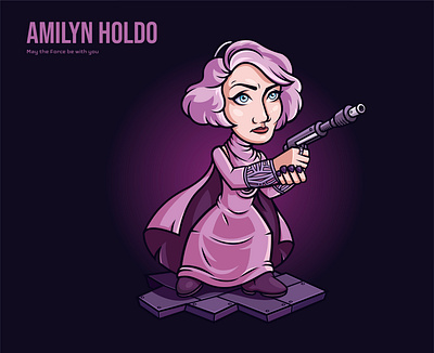 Amilyn Holdo adobe illustrator character design illustraion postcard star wars starwars vector