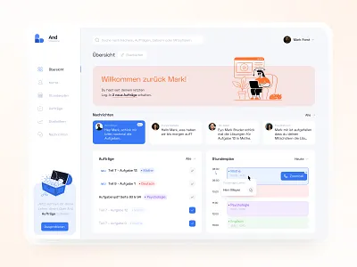 Educational Platform - Dashboard Design app buttons clean colors dailyui dailyui 087 dailyuichallenge dashboard dashboard app education education app educational app platform saas school school app task list tasks tooltip visual design