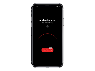 Audio Bulletin - News App Idea animation audio breaking news bulletin concept dark ui design highlights interaction interest light ui media news notification politics preferences prototype report story video