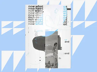 Have you ever felt lost in life? (Yes) abstract collage cutout drawing light minimalist monochrome pastel poster poster design tender typography