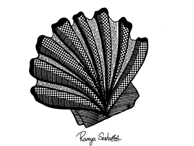 Shellfish in Zentangle digital digitalart digitangle ipadpro procreate sea food shellfish zentangle