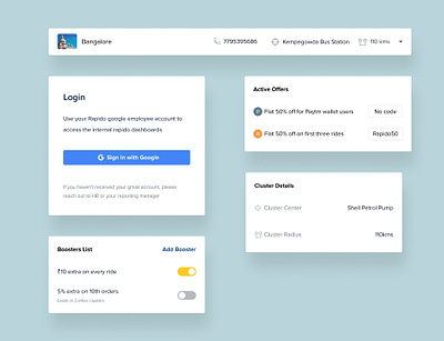 Rapido Dashboards Components card card design cards cards design cards ui component component design component library components dashboard ui ui ux ui design uiux ux web design webdesign