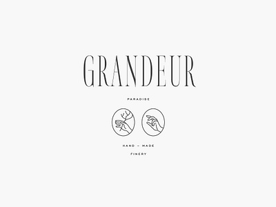 Grandeur Paradise branding branding and identity branding design design hands holgersson identity identity designer logo logoconcept paradise studioholgersson