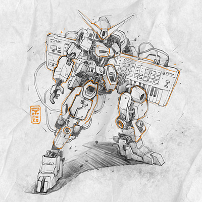 Fantom character characterdesign drawing freehand illustration mecha robot sketch synthesizer