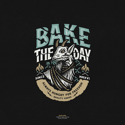 Bake the day Apparel apparel artworkforsale brand branding designforsale illustration illustrator lettering print typography