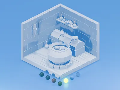 Witch Workspace - [WIP] b3d blender blender 3d clay design illustration lowpoly lowpoly3d materials nepal render stylustechnology