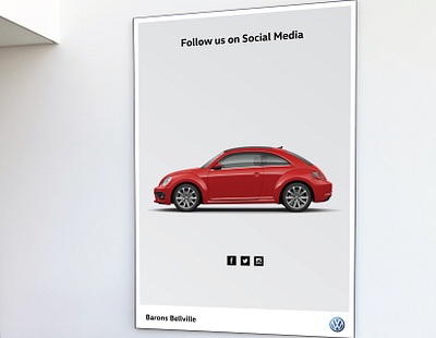 Barons Volkswagen Poster banner branding design poster poster design print print design