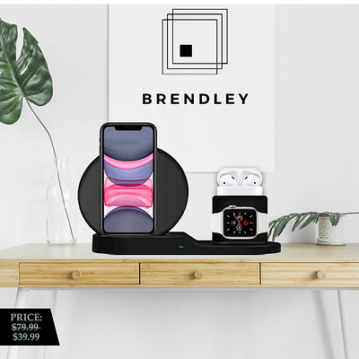 Banner For Brendley 3-in-1 Charging Dock banner ads branding design icon illustrator photoshop smo social media socialmedia ui