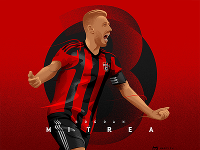 Bogdan Mitrea character design football illustration spartak sport trnava vector