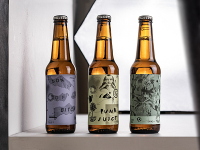 Hara'punk Brewing label concepts beer beer branding beer label brand design brand identity branding branding design craftbeer design drink holgersson identity ipa logo package design packaging packaging design smile studioholgersson trashy