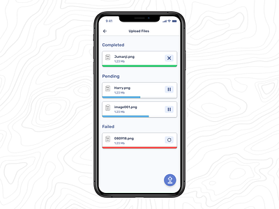 File Upload UI app app design app ui dailyui design file manager file upload ios mobile mobile app mobile design mobile ui productdesign status ui upload ux uxdesign
