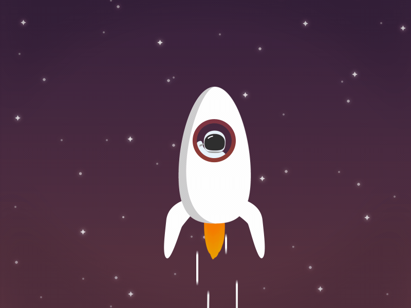 Rocket 2d after effects animation motion design shape