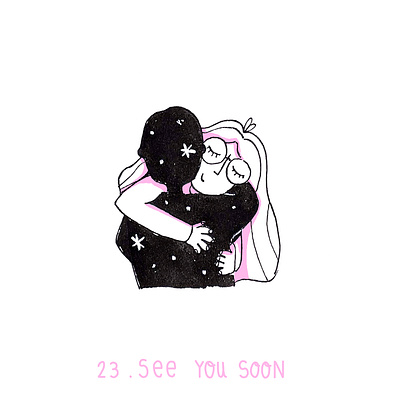 See you soon death design flat goodbye hug illustration ilustracion love photoshop simple space