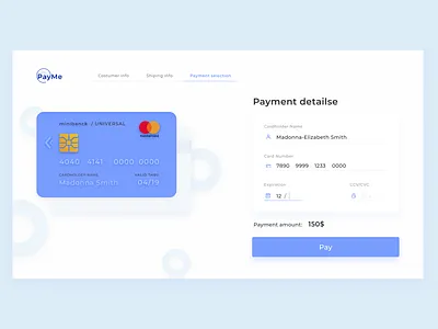 Credit Card - Checkout form checkout credit card dailyui dashboard ui design pay shopping ui userinterface ux web