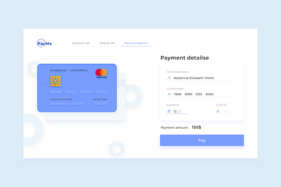 Credit Card - Checkout form checkout credit card dailyui dashboard ui design pay shopping ui userinterface ux web