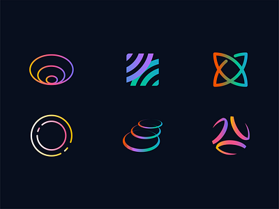 Logo Explorations branding branding and identity design designs gradient icon identity illustration illustrator innovation innovative logo logodesign minimal vector visual visual identity
