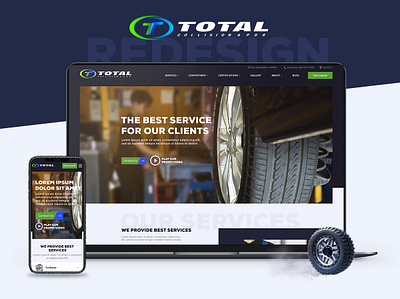 Auto body shop website ui design ux design web design