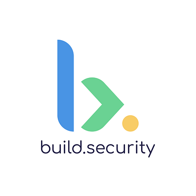 Branding design for "build.security" brand design geomatric letter b logo typography logo