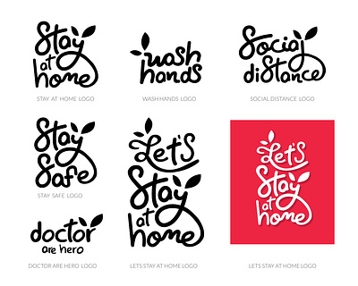 Stay at home calligraphy logo design Corona virus, covid -19 pre calligraphy card concept coronavirus covid 19 design element epidemic graphic hand handwritten home house icon illustration infection inspirational isolated lettering logo