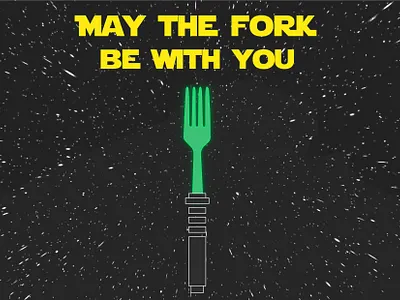 Happy my the 4th folks! dribbble best shot flat design funny illustration illustration illustration art illustrator joke personal project pun star wars day starwars vector art