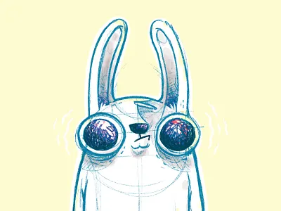 Gorilla Bunny animal blake stevenson bunny cartoon character design concept art cute cute animal ears eyes gorilla hipster illustration jetpacks and rollerskates rabbit rabbit logo retro sketch wip