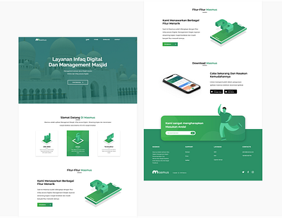 Home Page Masmus 3d art branding cute design home icon islamic isometric typography ui ux web website website design