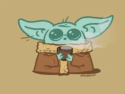 Baby "The Child" Yoda babyyoda cartoon illustration maythe4th maythe4thbewithyou maythefourth starwars thechild