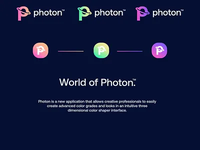 Photon - logo branding gradient logo logo design modern photo photography technology