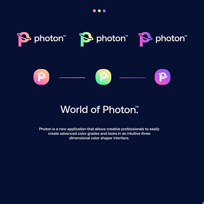 Photon - logo branding gradient logo logo design modern photo photography technology