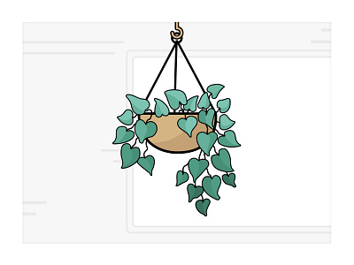Hanging Plant Illustration digital garden dribbble dribbbleweeklywarmup garden hanging basket hanging plant home illustrated plants illustration illustration art illustration design illustrations plant plant illustration planter plants pot virtual garden weekly challenge weeklywarmup