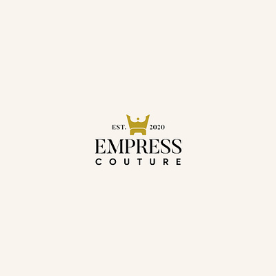 Empress Couture design fashion illustration logo typography