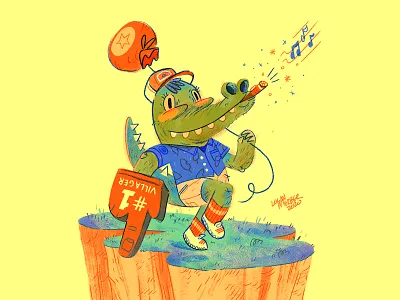 Animal Crossing "AllieGator" Character art character design design digital digital art drawing illustration painting photoshop