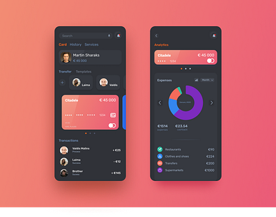 Bank app E-Pay bank banking card epay figma flat mobile app money ui ux