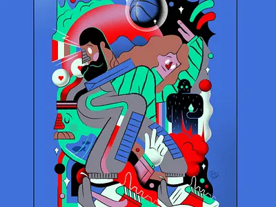 Game day basketball character color girl graphicdesign nike shoes sports