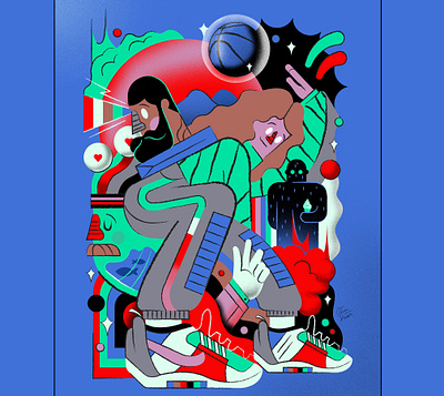 Game day basketball character color girl graphicdesign nike shoes sports