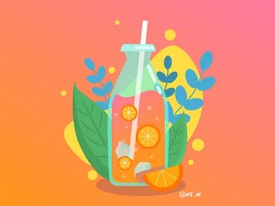 Лимонад animation art branding design illustration lemonade logo orange juice plants ui web website