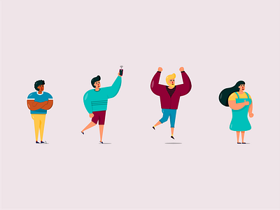Human Illustrations for UI States affinity designer character humans illustration vector