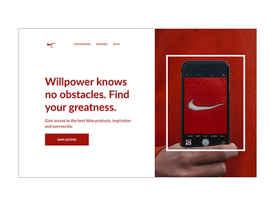 Nike Community Landing Page community design figmaafrica figmadesign landingpage nike ui design webdesign